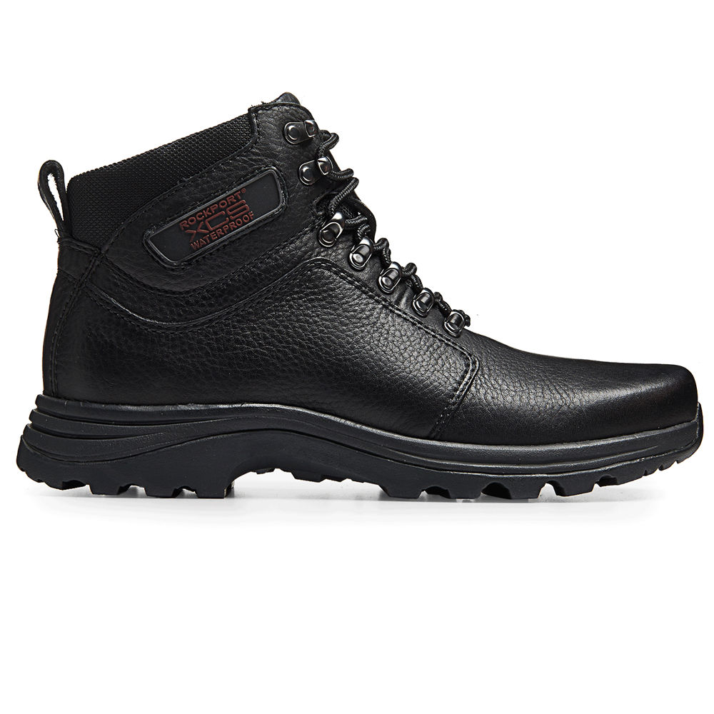 Rockport Boots For Mens Black - Cold Springs Waterproof Elkhart - VU1207568